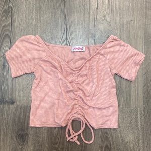 cinched crop top